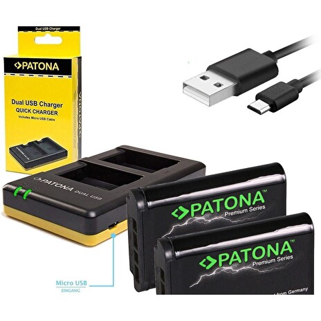 PATONA nabíječka Foto Dual Quick Sony NP-BX1 + 2x baterie 1090mAh USB