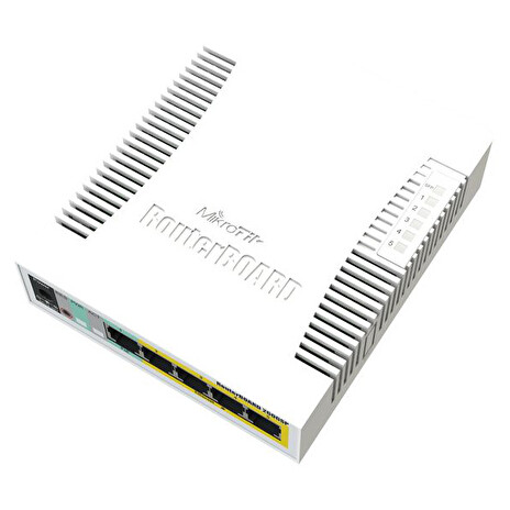 MikroTik managed Switch RB260GSP, 5x GbE PoE, SFP, SwOS, PSU (PoE budget 55W)