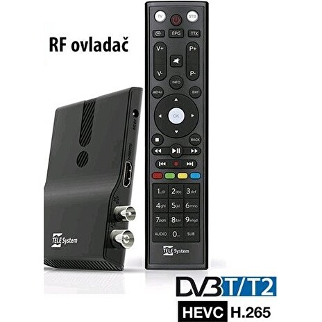 TeleSystem TS6810RF T2 HEVC Stealth H.265/HEVC DVB-T2 přijímač