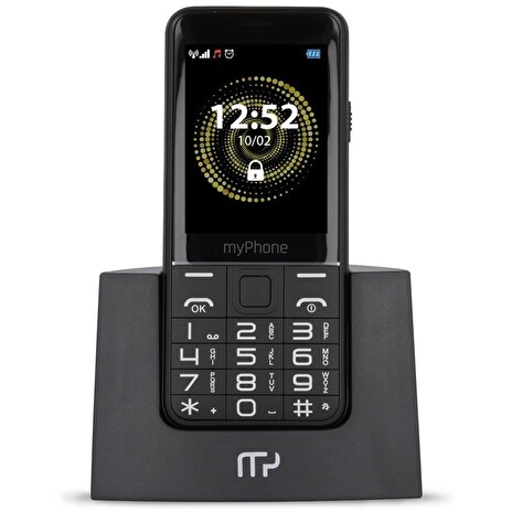 myPhone Halo Q Senior - černý s nabíjecím stojánkem 2,8" TFT/ microSD až 32GB/ 2G/ foto 2Mpx