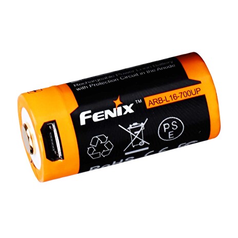 Baterie Fenix nabíjecí Li-lon USB 16340 / RCR123A 3,6 V / 700 mAh