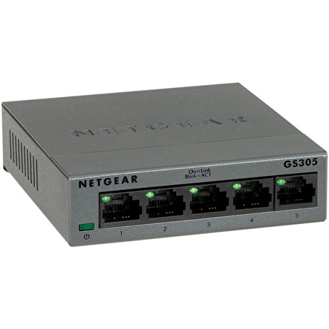NETGEAR 5PT GE UNMANAGED SW METAL LP, GS305