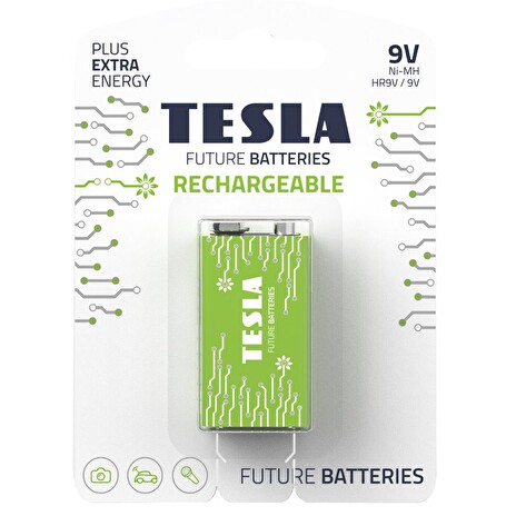 TESLA RECHARGEABLE+ nabíjecí baterie 9V Ni-MH 250mAh 9V (HR9V, blister) 1 ks
