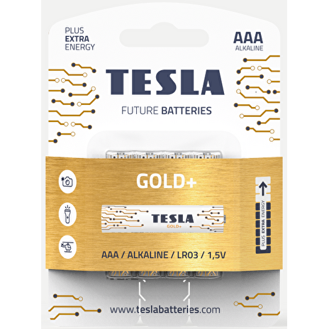 TESLA - baterie AAA GOLD+, 4ks, LR03
