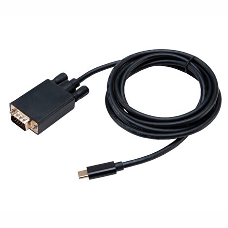 AKASA adaptér USB Type-C na VGA / AK-CBCA17-18BK / max. 1920x1080 / 1,8m / černá