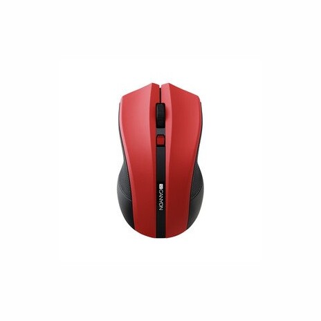 CANYON myš optická bezdrátová MW-5, nastavitelné rozlišení 800/1200/1600 dpi, 4 tl, USB reciever, červená