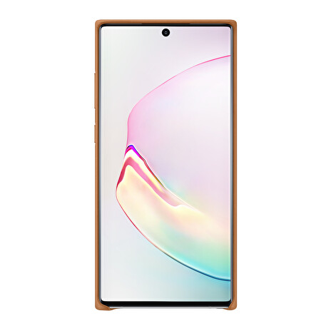 Samsung Kožený zadní kryt pro Galaxy Note10+ Camel
