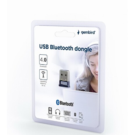 Gembird USB Adapter Bluetooth v 4.0, třída I, mini dongle