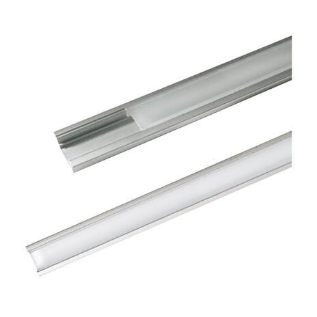 AL profil AR1 nový 24,7x7mm pro LED pásky, k zapuštění, včetně plexi 2m