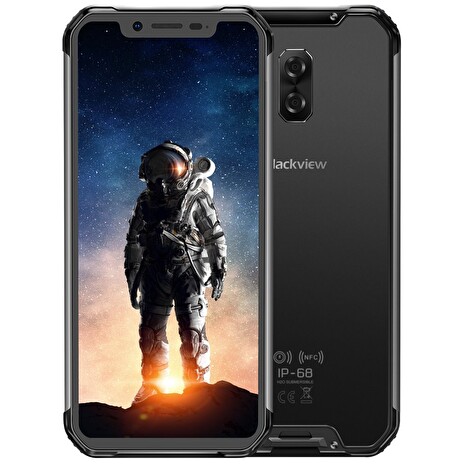 iGET Blackview GBV9600 Pro 2019 - black 6,21" AMOLED FHD+, Dual SIM, 6GB+128GB, LTE, IP68 + IP69K, Android 9