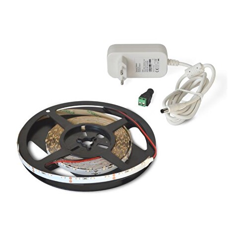 LED pásek sada 5m 12V 335 (boční) 60LED/m IP20 4.8W/m bílá teplá + zdroj