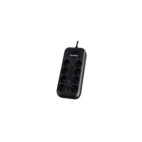 CyberPower Surge Buster™ 8 zásuvek, 2xUSB, 1.8m, New