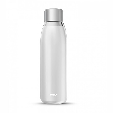 UMAX chytrá láhev Smart Bottle U5 White/ upozornění na pitný režim/ objem 500ml/ provoz 30 dní/ USB/ ocel