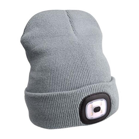 Čepice s čelovkou EXTOL LIGHT EX43195 nabíjecí, šedá