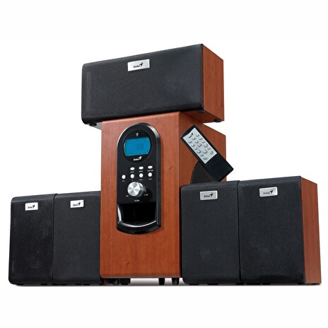 GENIUS repro SW-HF 5.1 6000 Ver. II/ 5.1/ 200W/ Dřevěné/ Dálkový ovladač