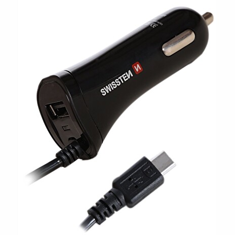 Swissten Cl Autonabíječka Usb-C A Usb 2,4A Power