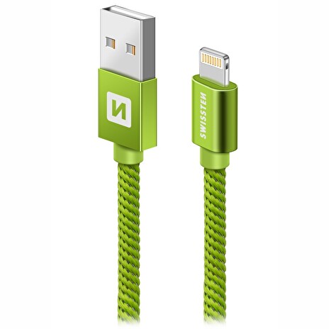 Swissten Datový Kabel Textile Usb / Lightning 2,0 M Zelený