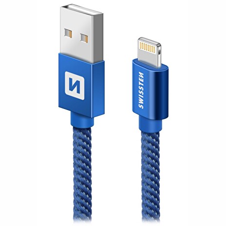 Swissten Datový Kabel Textile Usb / Lightning 2,0 M Modrý