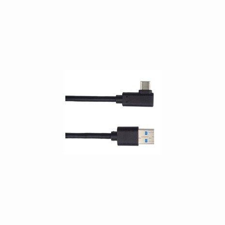 PremiumCord Kabel USB typ C/M zahnutý konektor 90° - USB 3.0 A/M, 50cm