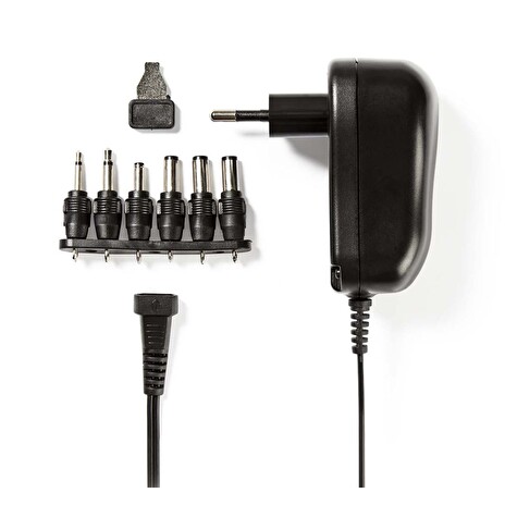 Nedis ACPA001 - Univerzální napájecí adaptér | 3/4,5/5/6/7,5/9/12 V DC | 1.0 A
