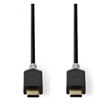 Nedis CCBW64750AT10 - Kabel USB 3.1 (Gen2) | Typ-C Zástrčka - Typ-C Zástrčka | 1 m | Antracit