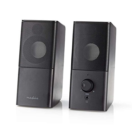 Nedis GSPR10020BK - Herní Reproduktory | 2.0 | Napájení USB | Jack 3,5 mm | RMS 6 W