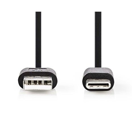 Nedis CCGP60600BK01 - USB 2.0 kabel | Typ-C Zástrčka - A Zástrčka | 0,1 m | Černá barva