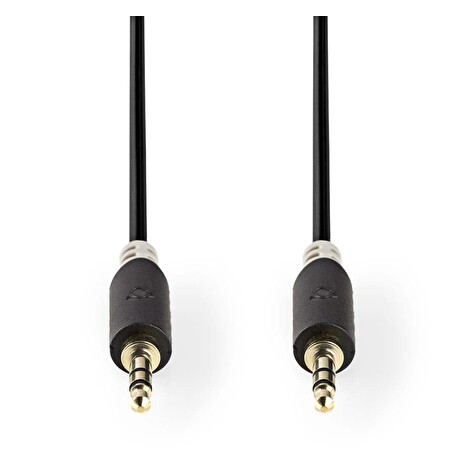 Nedis CABW22000AT20 - Stereofonní Audio Kabel | 3,5mm Zástrčka - 3,5mm Zástrčka | 2 m | Antracit