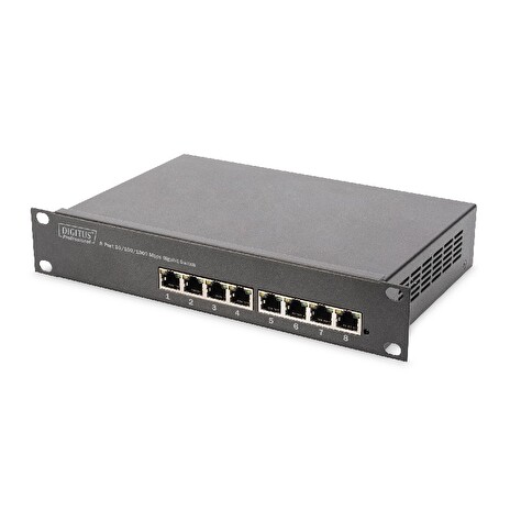 DIGITUS Switch Unmanaged Gigabit 10'' Rack 8-port, 8x10/100/1000Mbps Base-TX