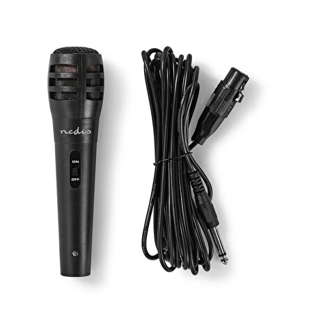 Nedis MPWD15BK - Kabelový Mikrofon | Citlivost: -72 dB +/- 3 dB | 80 Hz – 12 kHz | 5 m