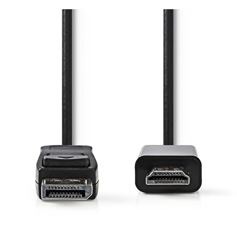 Nedis CCGB37100BK20 - DisplayPort – HDMI Kabel | DisplayPort Zástrčka - HDMI Konektor | 2 m | Černá barva