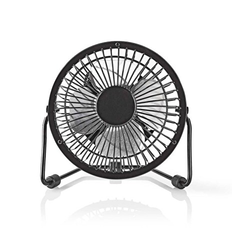 Nedis FNDK1BK10 - Kovový Mini Ventilátor | Průměr 10 cm | Napájení prostřednictvím USB | Černá barva