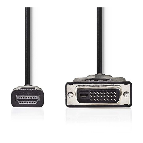 Nedis CCGB34800BK30 - Kabel HDMI – DVI | HDMI Konektor - DVI-D 24+1-Pin Zástrčka | 3 m | Černá barva