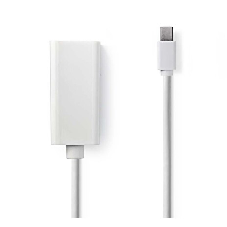Nedis CCGB37650WT02 - Mini DisplayPort – HDMI Kabel | Mini DisplayPort Zástrčka - HDMI Zásuvka | 0,2 m | Bílá barva