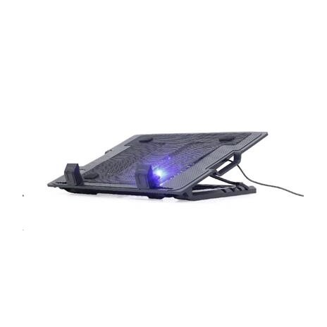 Gembird Podstavec pod notebook NBS-1F17T-01, pro notebooky do 17", 125m větrák, LED, černý