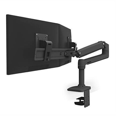 ERGOTRON LX Desk Dual Direct Arm, matná černá , stolní rameno pro 2 monitry až 25"