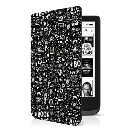 CONNECT IT Doodle pouzdro pro PocketBook 616/627/628/632, DOODLE ČERNÉ