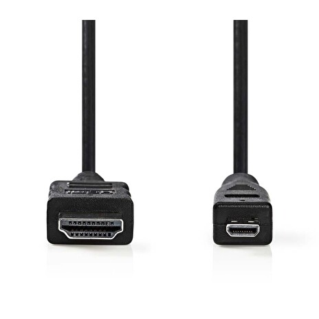 Nedis CVGB34700BK20 - Kabel High Speed HDMI™ s Ethernetem | HDMI Konektor - HDMI Micro Konektor | 2 m | Černá barva
