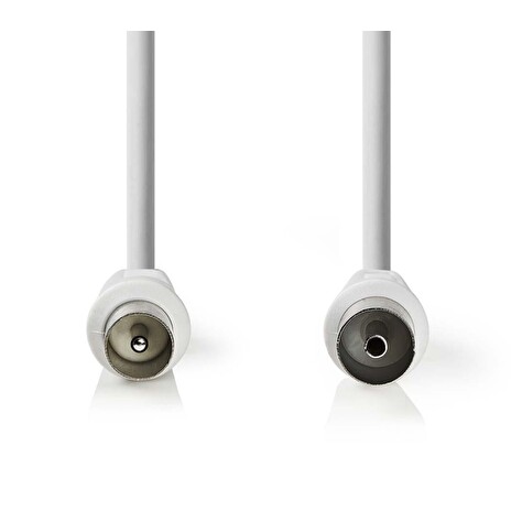 Nedis CSGB40000WT50 - Koaxiální Kabel 90 dB | IEC (Koaxiální) Zástrčka - IEC (Koaxiální) Zásuvka | 5 m | Bílá barva
