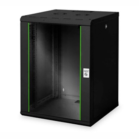DIGITUS Nástěnná skříňka 16U, Unique Series 820x600x600 mm, barva černá (RAL 9005)