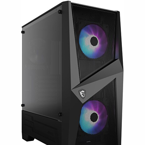 MSI skříň MAG FORGE 100R/ bez zdroje/ levé temperované sklo/ 2x 120 mm A-RGB fan/ 2x USB3.0/ 1x 120 mm fan/ černá