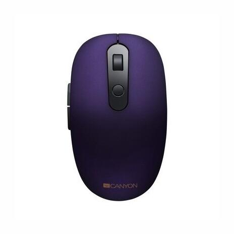 CANYON myš silent optická 2v1 bezdrátová CMSW09, nastavitelné rozlišení 800/1000/1200/1500dpi, 2v1 (BT/2.4GHz), fialová