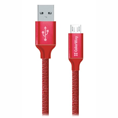 Colorway Datový Kabel Usb / Micro Usb/ 1m/ 2.1A/ Červený