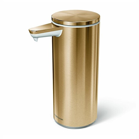 Dávkovač Simplehuman mýdla bezdotykový – 266 ml, ocel, matná mosaz Brass, dobíjecí