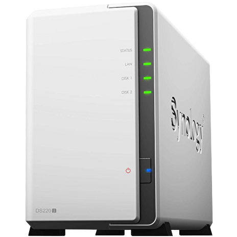 Synology DiskStation DS220j, 2-bay NAS, CPU DC Armada 385, RAM 512MB, 2x USB 3.0, 1x GLAN