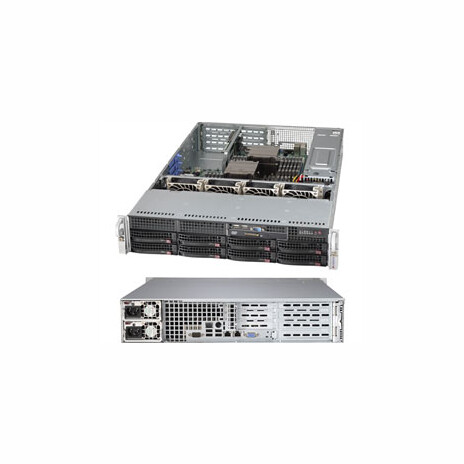 SUPERMICRO 2U chassis 8x 3,5" HS SAS/SATA, 2x800W (80PLUS Titanium), WIO