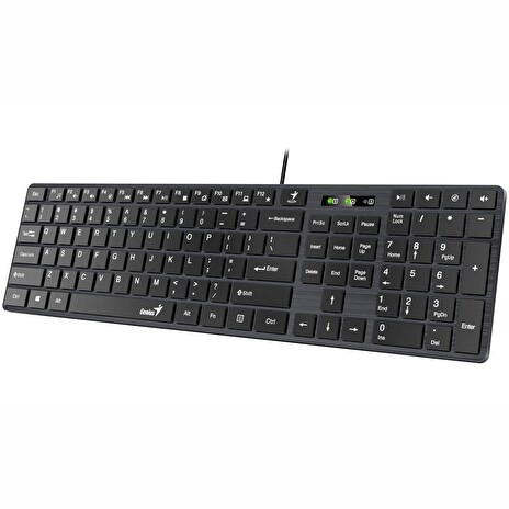 GENIUS Slimstar 126/ Drátová/ USB/ černá/ CZ+SK layout/ SmartGenius App