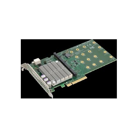 SUPERMICRO PCIe x8 Add-On Card for up to four M.2 NVMe SSDs