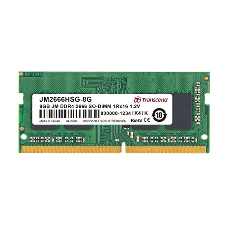 Transcend paměť 8GB (JetRam) SODIMM DDR4 2666 1Rx16 CL19