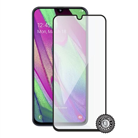 Screenshield SAMSUNG A405 Galaxy A40 Tempered Glass protection (full COVER black)